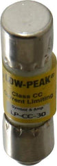 Cooper Bussmann - 300 VDC, 600 VAC, 30 Amp, Time Delay General Purpose Fuse - Fuse Holder Mount, 1-1/2" OAL, 20 at DC, 200 at AC (RMS) kA Rating, 13/32" Diam - All Tool & Supply