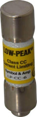 Cooper Bussmann - 150 VDC, 600 VAC, 6 Amp, Time Delay General Purpose Fuse - Fuse Holder Mount, 1-1/2" OAL, 20 at DC, 200 at AC (RMS) kA Rating, 13/32" Diam - All Tool & Supply