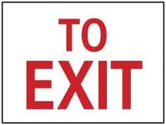 NMC - To Exit, Aluminum Exit Sign - 14" Wide x 10" High - All Tool & Supply