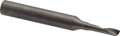 Onsrud - 1/8" Cutting Diam x 1/2" Length of Cut, 1 Flute, Upcut Spiral Router Bit - Uncoated, Right Hand Cut, Solid Carbide, 2" OAL x 1/4" Shank Diam, Single Edge, 22° Helix Angle - All Tool & Supply