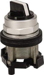 Eaton Cutler-Hammer - 30-1/2mm Mount Hole, 2 Position, Knob Operated, Selector Switch Only - Black, Maintained (MA) - Momentary (MO), Nonilluminated, Oil and Watertight - All Tool & Supply