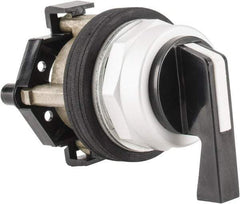 Eaton Cutler-Hammer - 30-1/2mm Mount Hole, 3 Position, Lever Operated, Selector Switch Only - Black, Maintained (MA) - Maintained (MA) - Momentary (MO), Nonilluminated, Oil and Watertight - All Tool & Supply