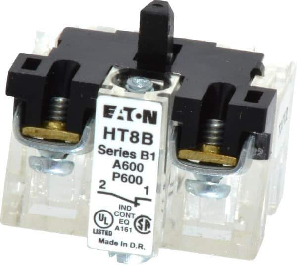 Eaton Cutler-Hammer - NC, 1 to 500 mA, Electrical Switch Contact Block - 5 to 28 Volt, 30-1/2mm Hole, For Use with Indicating Lights, Pushbuttons - All Tool & Supply