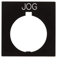 Eaton Cutler-Hammer - Square, Legend Plate - Jog - Black Background, 30-1/2mm Hole Diameter, 1.77 Inch Square - All Tool & Supply