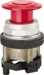 Eaton Cutler-Hammer - 30-1/2mm Mount Hole, Extended Mushroom Head, Pushbutton Switch Only - Round, Red Pushbutton, Nonilluminated, Maintained (MA), Corrosion Resistant, Oiltight and Watertight - All Tool & Supply