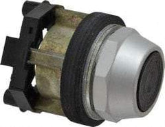 Eaton Cutler-Hammer - 30-1/2mm Mount Hole, Flush, Pushbutton Switch Only - Round, Black Pushbutton, Nonilluminated, Momentary (MO), Corrosion Resistant, Oiltight and Watertight - All Tool & Supply