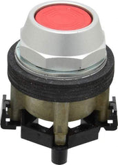 Eaton Cutler-Hammer - 30-1/2mm Mount Hole, Flush, Pushbutton Switch Only - Round, Red Pushbutton, Nonilluminated, Momentary (MO), Corrosion Resistant, Oiltight and Watertight - All Tool & Supply