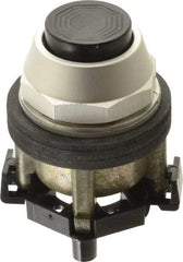 Eaton Cutler-Hammer - 30-1/2mm Mount Hole, Extended Straight, Pushbutton Switch Only - Round, Black Pushbutton, Nonilluminated, Momentary (MO), Corrosion Resistant, Oiltight and Watertight - All Tool & Supply