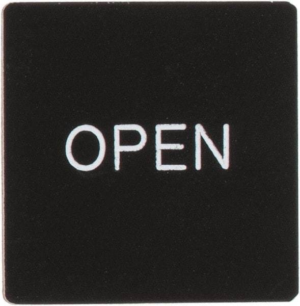 Eaton Cutler-Hammer - Square, Legend Plate - Open - Black Background, White Letters, 19 Inch Square - All Tool & Supply