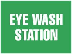 NMC - "Eye Wash Station", 7" Long x 10" Wide, Rigid Plastic Safety Sign - Rectangle, 0.05" Thick, Use for First Aid - All Tool & Supply