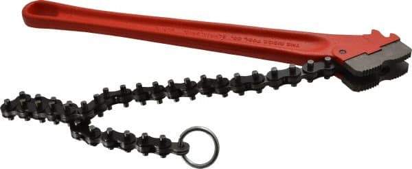 Ridgid - 2" Max Pipe Capacity, 18-1/2" Long, Chain Wrench - 5" Actual OD, 14" Handle Length - All Tool & Supply