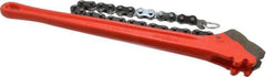 Ridgid - 2-1/2" Max Pipe Capacity, 20-1/4" Long, Chain Wrench - 5" Actual OD, 18" Handle Length - All Tool & Supply