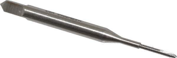 Made in USA - #00-90 UNS, Bright Finish, High Speed Steel Spiral Point Tap - Plug Chamfer, Right Hand Thread, 1-9/16" OAL - Exact Industrial Supply