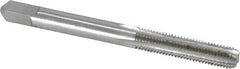 Made in USA - #12-32 UNEF 4 Flute Bright Finish High Speed Steel Straight Flute Standard Hand Tap - Bottoming, Right Hand Thread, 2-3/8" OAL, 15/16" Thread Length, H3 Limit, Oversize - All Tool & Supply