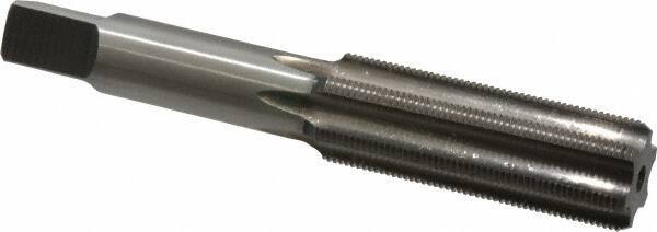 Made in USA - 5/8-28 UNS 4 Flute Bright Finish High Speed Steel Straight Flute Standard Hand Tap - Bottoming, Right Hand Thread, 3-13/16" OAL, H3 Limit, Oversize - Exact Industrial Supply