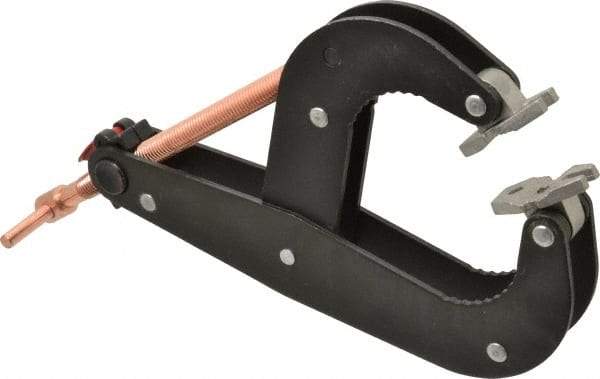 Gibraltar - 1,000 Lb, 6-1/2" Max Opening, 2-1/4" Open Throat Depth, 3-1/2" Closed Throat Depth, Cantilever Clamp - Steel Jaw, T-Handle, 11-1/2" OAL, 1-3/4" Max Width - All Tool & Supply