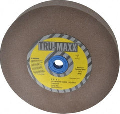 Tru-Maxx - 120 Grit Aluminum Oxide Bench & Pedestal Grinding Wheel - 6" Diam x 1" Hole x 1" Thick, 5410 Max RPM, O Hardness, Fine Grade , Vitrified Bond - All Tool & Supply