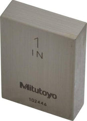 Mitutoyo - 1" Rectangular Steel Gage Block - Accuracy Grade AS-1, Includes Certificate of Inspection - All Tool & Supply