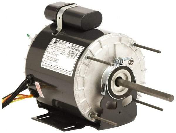 US Motors - 1/6 hp, TEAO Enclosure, Auto Thermal Protection, 1,075 RPM, 115 Volt, 60 Hz, Single Phase Permanent Split Capacitor (PSC) Motor - Size 48YZ Frame, Stud Mount, 1 Speed, Ball Bearings, 2.6 Full Load Amps, B Class Insulation, CCW Lead End - All Tool & Supply