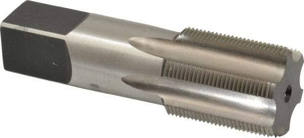 Made in USA - 1-1/4 - 18 UNEF 6 Flute Bright Finish High Speed Steel Straight Flute Standard Hand Tap - Bottoming, Right Hand Thread, 4" OAL, H4 Limit, Oversize - Exact Industrial Supply