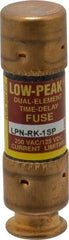 Cooper Bussmann - 125 VDC, 250 VAC, 1 Amp, Time Delay General Purpose Fuse - Fuse Holder Mount, 50.8mm OAL, 100 at DC, 300 at AC (RMS) kA Rating, 9/16" Diam - All Tool & Supply