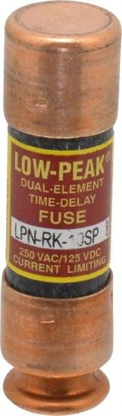 Cooper Bussmann - 125 VDC, 250 VAC, 10 Amp, Time Delay General Purpose Fuse - Fuse Holder Mount, 50.8mm OAL, 100 at DC, 300 at AC (RMS) kA Rating, 9/16" Diam - All Tool & Supply