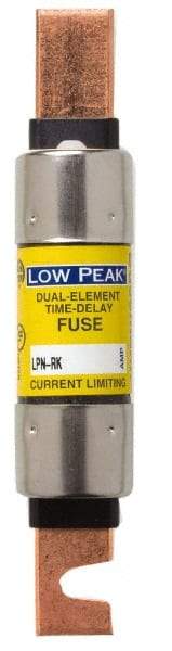 Cooper Bussmann - 250 VAC/VDC, 600 Amp, Time Delay General Purpose Fuse - Bolt-on Mount, 10-3/8" OAL, 100 at DC, 300 at AC (RMS) kA Rating, 2-9/16" Diam - All Tool & Supply