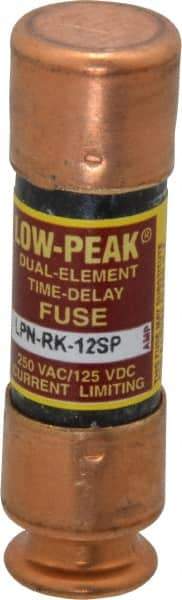 Cooper Bussmann - 125 VDC, 250 VAC, 12 Amp, Time Delay General Purpose Fuse - Fuse Holder Mount, 50.8mm OAL, 100 at DC, 300 at AC (RMS) kA Rating, 9/16" Diam - All Tool & Supply