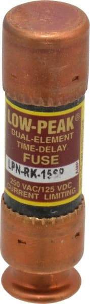 Cooper Bussmann - 125 VDC, 250 VAC, 15 Amp, Time Delay General Purpose Fuse - Fuse Holder Mount, 50.8mm OAL, 100 at DC, 300 at AC (RMS) kA Rating, 9/16" Diam - All Tool & Supply