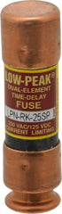 Cooper Bussmann - 125 VDC, 250 VAC, 25 Amp, Time Delay General Purpose Fuse - Bolt-on Mount, 50.8mm OAL, 100 at DC, 300 at AC (RMS) kA Rating, 9/16" Diam - All Tool & Supply