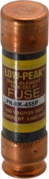 Cooper Bussmann - 125 VDC, 250 VAC, 45 Amp, Time Delay General Purpose Fuse - Fuse Holder Mount, 76.2mm OAL, 100 at DC, 300 at AC (RMS) kA Rating, 13/16" Diam - All Tool & Supply