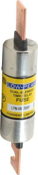 Cooper Bussmann - 250 VAC/VDC, 70 Amp, Time Delay General Purpose Fuse - Bolt-on Mount, 5-7/8" OAL, 100 at DC, 300 at AC (RMS) kA Rating, 1-1/16" Diam - All Tool & Supply