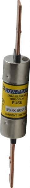 Cooper Bussmann - 300 VDC, 600 VAC, 100 Amp, Time Delay General Purpose Fuse - Bolt-on Mount, 7-7/8" OAL, 100 at DC, 300 at AC (RMS) kA Rating, 1-5/16" Diam - All Tool & Supply