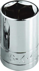 SK - 7/8", 1/2" Drive, Standard Hand Socket - 6 Points, Steel, Chrome Finish - All Tool & Supply