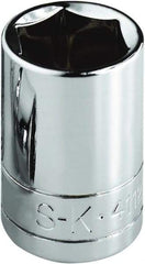 SK - 1-1/8", 1/2" Drive, Standard Hand Socket - 6 Points, Steel, Chrome Finish - All Tool & Supply