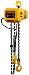 Harrington Hoist - 1 Ton Capacity, 29 FPM Lift Speed, Hook Mounted Hoist - 20' Max Lift, 17.3" Min Headroom, 1 Chain - All Tool & Supply