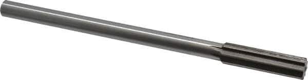 Interstate - 0.549" High Speed Steel Chucking Reamer - Straight Flute, 0.4355" Straight Shank, 2" Flute Length, 8" OAL - All Tool & Supply