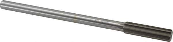 Interstate - 0.5615" High Speed Steel Chucking Reamer - Straight Flute, 0.4355" Straight Shank, 2" Flute Length, 8" OAL - All Tool & Supply