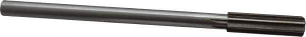 Interstate - 9/16" High Speed Steel Chucking Reamer - Straight Flute, 0.4355" Straight Shank, 2" Flute Length, 8" OAL - All Tool & Supply