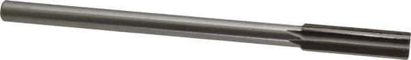 Interstate - 9/16" High Speed Steel Chucking Reamer - Straight Flute, 0.4355" Straight Shank, 2" Flute Length, 8" OAL - All Tool & Supply