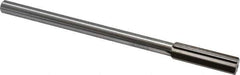 Interstate - 0.571" High Speed Steel Chucking Reamer - Straight Flute, 0.4355" Straight Shank, 2" Flute Length, 8" OAL - All Tool & Supply