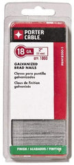 Porter-Cable - 18 Gauge 3/4" Long Brad Nails for Power Nailers - Grade 2 Steel, Galvanized Finish, Brad Head, Chisel Point - All Tool & Supply