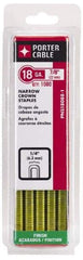 Porter-Cable - 5/8" Long x 1/4" Wide, 18 Gauge Narrow Crown Construction Staple - Grade 2 Steel, Galvanized Finish - All Tool & Supply