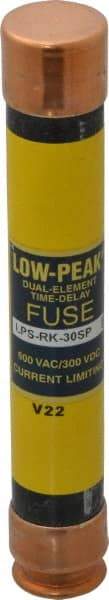 Cooper Bussmann - 300 VDC, 600 VAC, 30 Amp, Time Delay General Purpose Fuse - Fuse Holder Mount, 127mm OAL, 100 at DC, 300 at AC (RMS) kA Rating, 13/16" Diam - All Tool & Supply