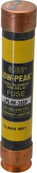 Cooper Bussmann - 300 VDC, 600 VAC, 35 Amp, Time Delay General Purpose Fuse - Fuse Holder Mount, 5-1/2" OAL, 100 at DC, 300 at AC (RMS) kA Rating, 1-1/16" Diam - All Tool & Supply