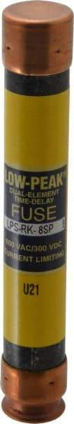 Cooper Bussmann - 300 VDC, 600 VAC, 8 Amp, Time Delay General Purpose Fuse - Fuse Holder Mount, 127mm OAL, 100 at DC, 300 at AC (RMS) kA Rating, 13/16" Diam - All Tool & Supply