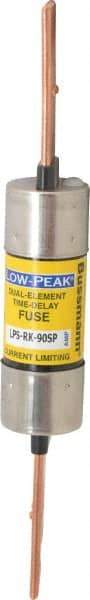 Cooper Bussmann - 300 VDC, 600 VAC, 90 Amp, Time Delay General Purpose Fuse - Bolt-on Mount, 7-7/8" OAL, 100 at DC, 300 at AC (RMS) kA Rating, 1-5/16" Diam - All Tool & Supply