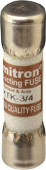 Cooper Bussmann - 600 VAC, 0.75 Amp, Fast-Acting General Purpose Fuse - Fuse Holder Mount, 1-1/2" OAL, 100 at AC kA Rating, 13/32" Diam - All Tool & Supply