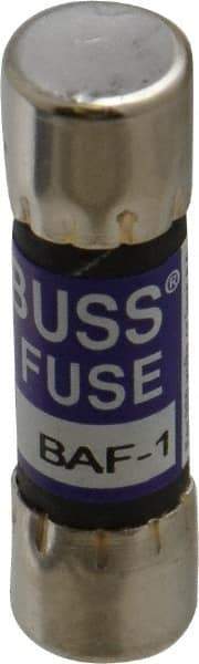 Cooper Bussmann - 250 VAC, 1 Amp, Fast-Acting General Purpose Fuse - Fuse Holder Mount, 1-1/2" OAL, 10 at 125 V kA Rating, 13/32" Diam - All Tool & Supply