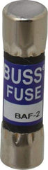 Cooper Bussmann - 250 VAC, 2 Amp, Fast-Acting General Purpose Fuse - Fuse Holder Mount, 1-1/2" OAL, 10 at 125 V kA Rating, 13/32" Diam - All Tool & Supply